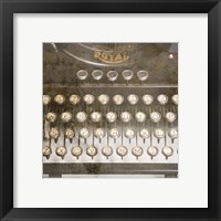 Framed 'Typewriter 02 Royal keys 2' border=