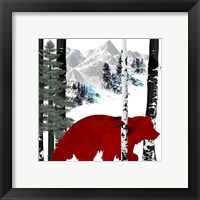Framed 'Winter Bear' border=