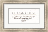Framed Be Our Guest