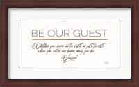 Framed Be Our Guest