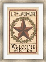 Framed Welcome Home Barn Star