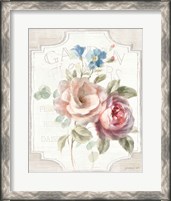 Framed Cottage Garden IV on wood