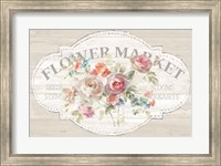 Framed Cottage Garden I on wood