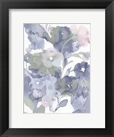 Framed Jewel Garden I Blue