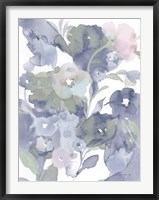 Jewel Garden I Blue Framed Print