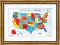 Framed US Map