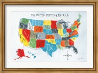 Framed US Map