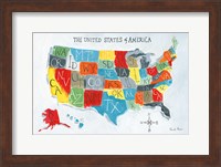 Framed US Map