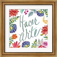Framed 'Fridas Flower Fancy III' border=