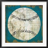 Framed Ball I on Blue