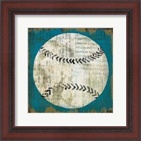 Framed Ball I on Blue