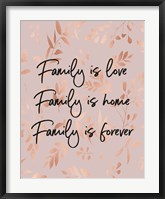 Framed Family Is Love - Pink