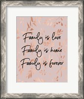 Framed Family Is Love - Pink