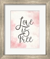 Framed Love Is Free - Pink