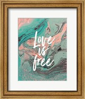 Framed Love Is Free - Teal