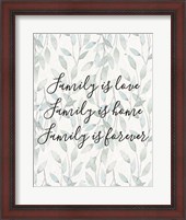 Framed Family Is Love - Leaves