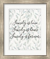 Framed Family Is Love - Leaves