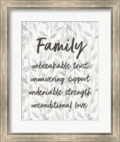 Framed Family Unbreakable Trust - Leaves
