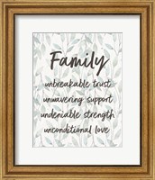 Framed Family Unbreakable Trust - Leaves