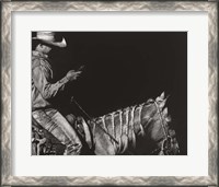 Framed Cowboy Scratchboard II