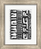 Framed African Textile Woodcut I