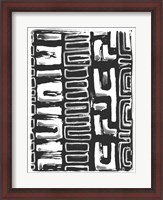 Framed African Textile Woodcut I