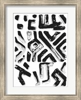 Framed African Textile Woodcut II