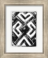 Framed African Textile Woodcut IV