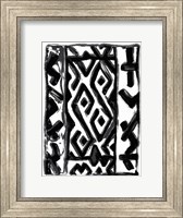 Framed African Textile Woodcut V