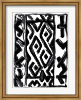 Framed African Textile Woodcut V