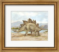 Framed Dinosaur Illustration I