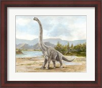 Framed Dinosaur Illustration IV
