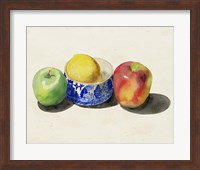 Framed Still Life with Apples & Lemon I