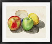 Framed Still Life with Apples & Lemon II