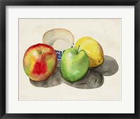 Still Life with Apples & Lemon II Framed Print