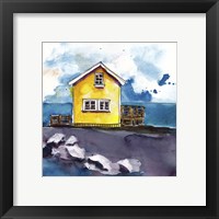 Framed 'Cabin Scape I' border=