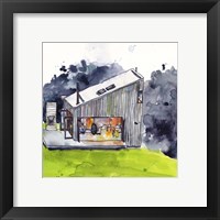 Framed 'Cabin Scape IV' border=