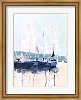 Framed Watercolor Boat Club I