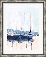 Framed Watercolor Boat Club I