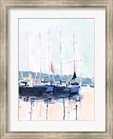 Framed Watercolor Boat Club I