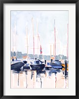 Framed Watercolor Boat Club II