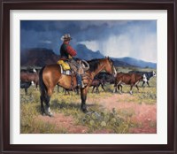 Framed Twenty Years in the Saddle