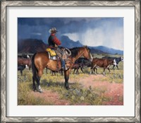 Framed Twenty Years in the Saddle