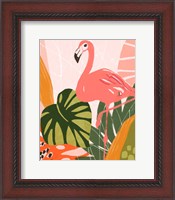 Framed Jungle Flamingo I