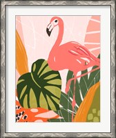 Framed Jungle Flamingo I