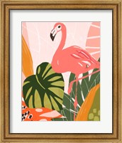 Framed Jungle Flamingo I