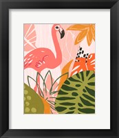 Framed Jungle Flamingo II