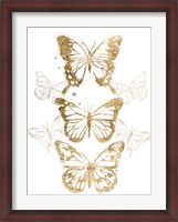 Framed Gold Butterfly Contours I