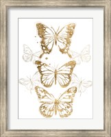 Framed Gold Butterfly Contours I