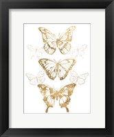 Framed Gold Butterfly Contours II